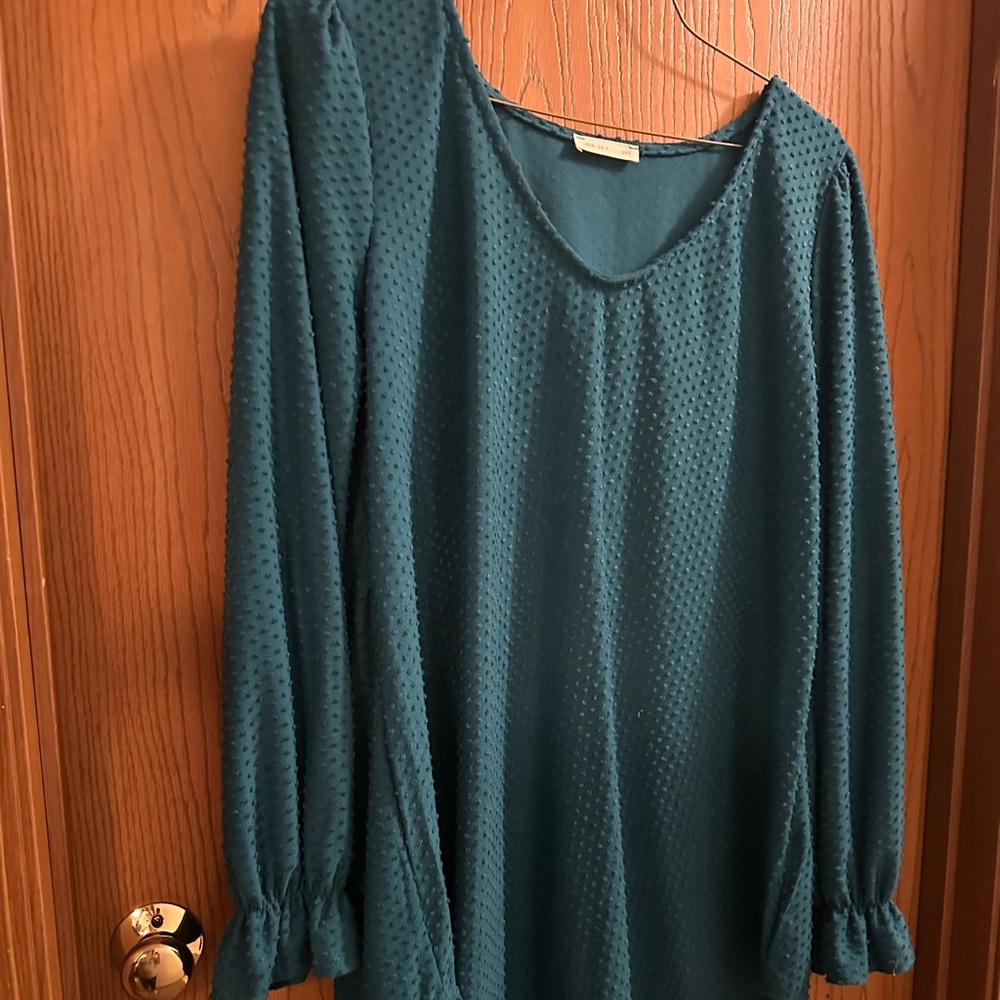 Teal Textured Women's Top